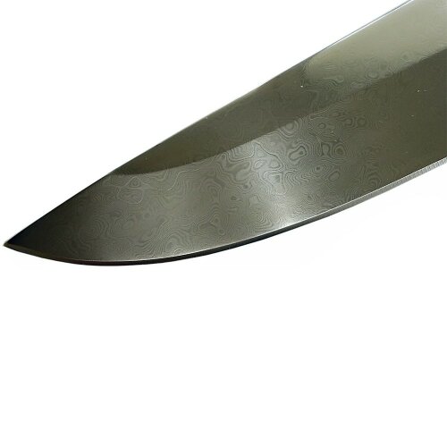 Подарочный нож «Глухарь» с резной фигурой на подставке из яшмы