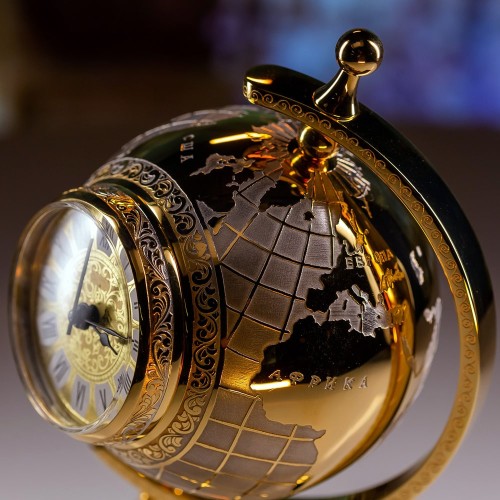Подарочный глобус с часами «TIME» в подарок руководителю