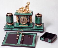 Настольный набор «Поэт» (малахит)