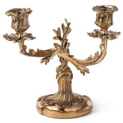 Бронзовый подсвечник «Две свечи»