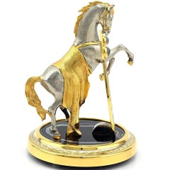 Сувенирная подкова с лошадью «На счастье» на агате в подарок бабушке