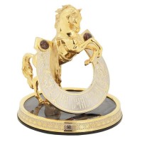Сувенирная статуэтка «Лошадь и подкова» (агат)