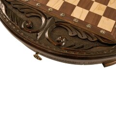 Резные шахматы «Круг Света» в ларце