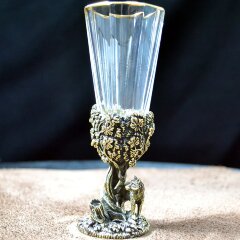 Подарочная рюмка лафитник «Лиса» из бронзы