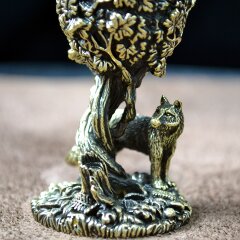 Подарочная рюмка лафитник «Лиса» из бронзы