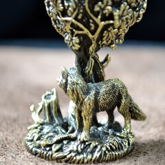 Подарочная рюмка лафитник «Лиса» из бронзы