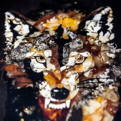 Подарочные нарды ручной работы «Волк» из морёного дуба