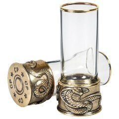 Стильный набор из 2-х стопок патрон «Змея» в дизайнерской коробке