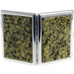 Портсигар металлический на 10 сигарет «Змеевик» с зажигалкой в подарок другу