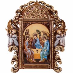 Большая резная икона «Святая Троица» в подарок близким