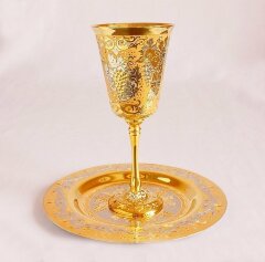 Подарочный набор для вина «Виноград» с блюдцем