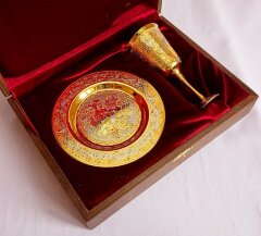 Подарочный набор для вина «Виноград» с блюдцем