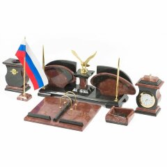 Настольный набор «Орел» (лемезит)
