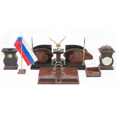 Настольный набор «Орел» (лемезит)