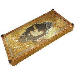 Нарды из карельской берёзы «Орёл» в подарок охотнику