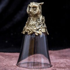 Подарочная стопка перевёртыш «Филин» из бронзы