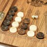 Деревянные резные нарды «Два Герба» (Россия, Армения)