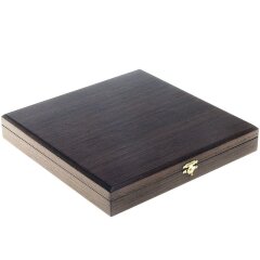 Декоративная тарелка «Волк» с позолотой в деревянном футляре