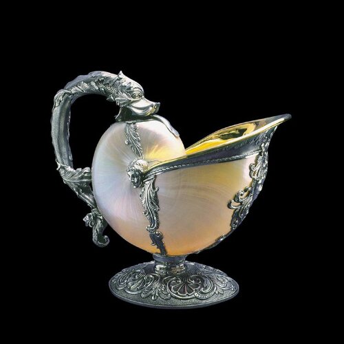 Серебряный кубок «Дракон» из морской раковины наутилус