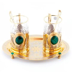 Подарочный чайный набор «Малахит» на две персоны