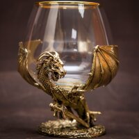 Подарочный бокал для коньяка «Дракон» с объёмной фигуркой