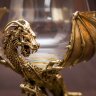 Подарочный бокал для коньяка «Дракон» с объёмной фигуркой