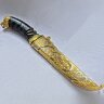 Сувенирный нож «Скорпион» в позолоченных ножнах