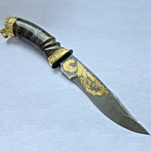 Сувенирный нож «Скорпион» в позолоченных ножнах