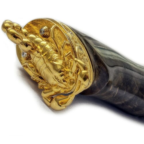 Сувенирный нож «Скорпион» в позолоченных ножнах