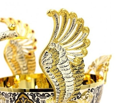 Конфетница украшенная «Лебедь»