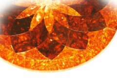 Столешница из янтаря «Цветок»