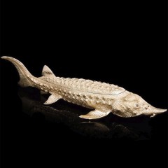 Икорница металлическая «Золотой осётр» в подарочном футляре к праздничному столу