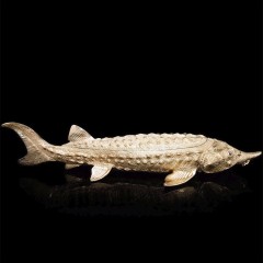 Икорница металлическая «Золотой осётр» в подарочном футляре к праздничному столу