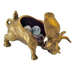 Бронзовая шкатулка «Бычок»