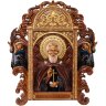 Большая резная икона «Сергий Радонежский» в подарок христианскому дому