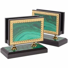 Настольный набор «Орёл» из малахита