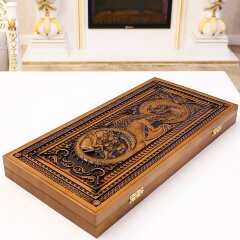  Нарды резные деревянные «Дракон» в подарок мужчине