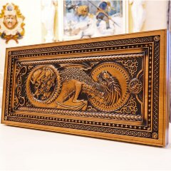  Нарды резные деревянные «Дракон» в подарок мужчине