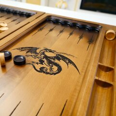  Нарды резные деревянные «Дракон» в подарок мужчине