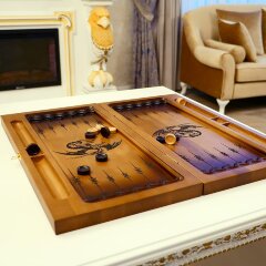  Нарды резные деревянные «Дракон» в подарок мужчине