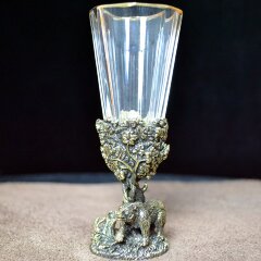 Подарочная рюмка лафитник «Медведь» из бронзы