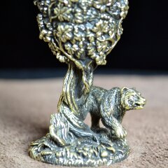 Подарочная рюмка лафитник «Медведь» из бронзы
