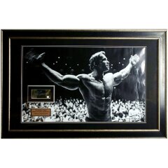 Подлинный автограф Арнольда Шварценеггера на фото