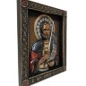 Большая резная икона «Александр Невский» из дерева