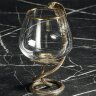 Подарочный бокал для коньяка «Змея кобра» — символ года 2025