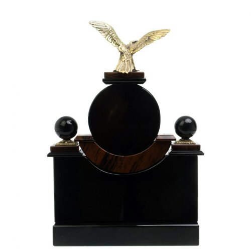 Настольный набор органайзер «Орёл» из камня обсидиан