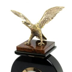 Настольный набор органайзер «Орёл» из камня обсидиан