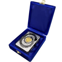 Серебряный портсигар «Герб Российской Федерации» в подарок руководителю