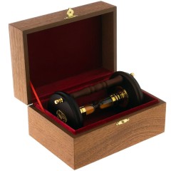 Песочные часы «Герб РФ» (на 2 минуту) в подарочном футляре