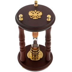 Песочные часы «Герб РФ» (на 2 минуту) в подарочном футляре